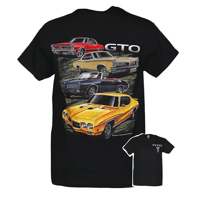 #ad Pontiac GTO Logo Auto Car Graphic Cotton T Shirt Steel Black Official Licensed $22.95