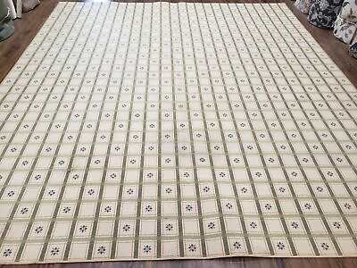#ad Vintage Panel Design Area Rug Square Panels Beige Carpet Little Flowers 9x10 $649.35