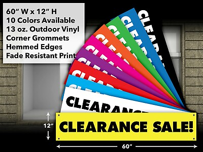 #ad CLEARANCE SALE Banner Retail Store Shop Sign Signage 60quot; Vinyl $31.90