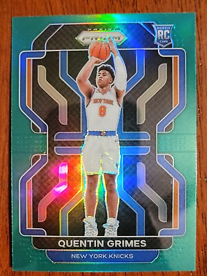 #ad 2021 22 Panini Prizm Quentin Grimes Green Prizm Parallel #285 New York Knicks RC $3.00