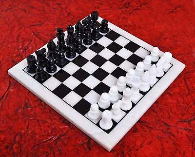 #ad 15quot; Marble Chess Game Board With 2.5quot; Chess Set Pieces $474.05