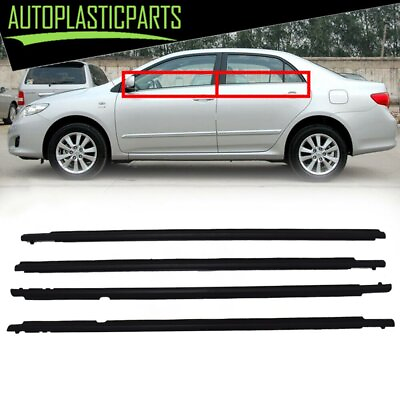 #ad 4 × Weather Strip Window Moulding Trim Seal Belt For Toyota Corolla 2009 2012 $22.99