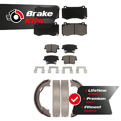 #ad Front Rear Ceramic Brake Pads And Parking Shoe Kit For 2015 2015 Dodge Charger R $53.18