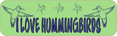 #ad 10#x27;#x27;x3#x27;#x27; I Love hummingbirds Vinyl magnet bumper magnetic sticky magnets #x27; $10.99