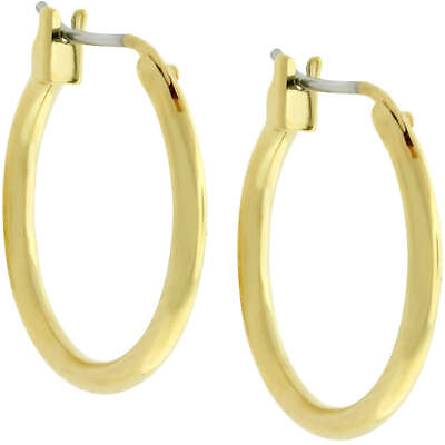 #ad Precious Stars Goldtone 20mm Hoop Earrings $14.00
