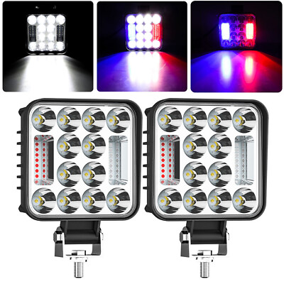 #ad LED Work Light Pods SPOT Flash Lights Red Blue White For Truck Off Road Tractor $19.99