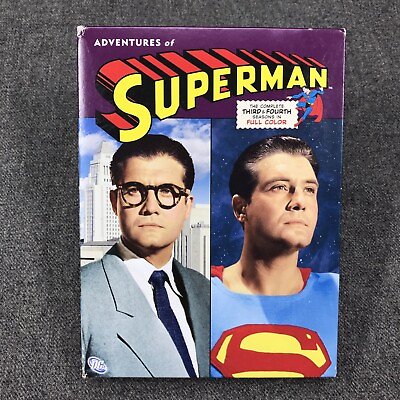 #ad Adventures of Superman The Complete 3rd 4th Seasons DVD 2006 5 Disc Set $19.95