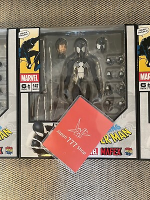 #ad Re release MAFEX No.147 Spider Man Black Costume COMIC Ver. Free Expedited $140.49