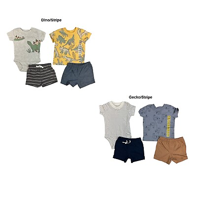 #ad Carter#x27;s Baby amp; toddler Boy#x27;s 4 Piece Short Sleeve amp; Shorts Playwear Set $16.99