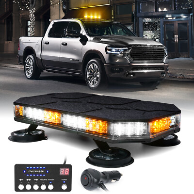 Xprite White Amber Mix 42 LED Strobe Beacon Light Rooftop Car Emergency Warning $69.99
