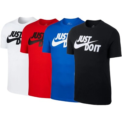 #ad Nike Men#x27;s T Shirt Sportswear quot;Just Do Itquot; Short Sleeve Crew Neck Athletic Shirt $19.88