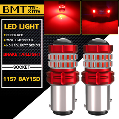 #ad 2X 1157 LED Bulbs Red Tail Stop Brake Turn Signal Light 2057 2357 7528 BAY15D US $12.49