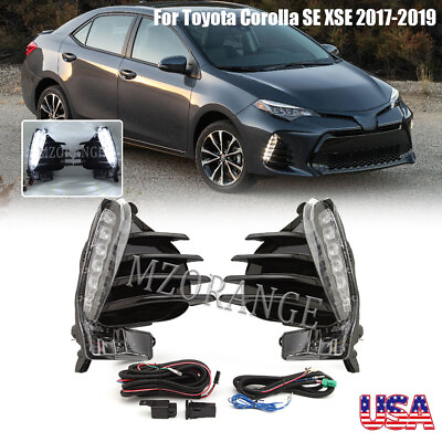 LED Daytime Running Fog Light Harness Kit For Toyota Corolla SE XSE 2017 18 2019 $63.98