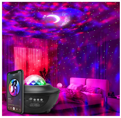#ad Galaxy Projector Lights Starry Night Light Moon Star Nebula Wave Projector $8.99