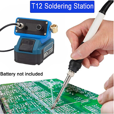 #ad LED Digital T12 Soldering Iron Station For Hercules 20V Battery DIY Repair Tools $94.29