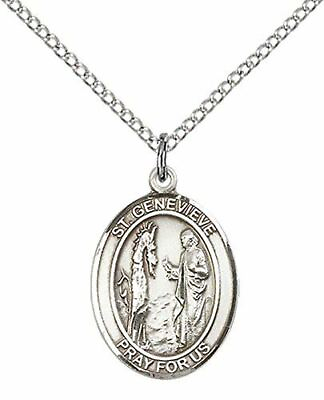 #ad St. Genevieve Pendant with 18quot; Lite Curb Chain. St. Women#x27;s Army Corps $71.50