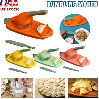 #ad 2 In 1 DIY Dumpling Maker Dumpling Skin Press Dough Presser Mold With Spoon USA $7.62