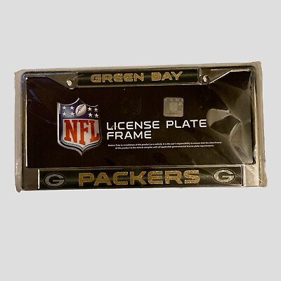 #ad Rico Industries NFL Green Bay Packers Bling Chrome License Plate Frame $14.00
