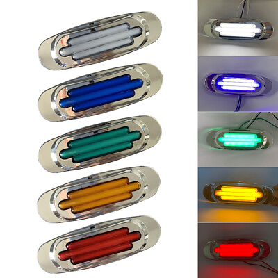 10pcs LED Side Marker Turn Signal Light Chrome 16 LED Trucks Running Lights $56.99