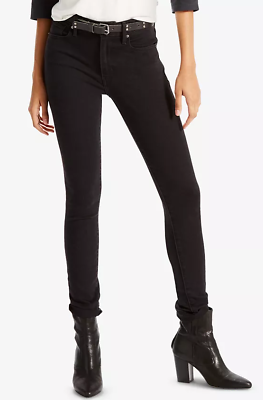 #ad Levi#x27;s SOFT BLACK Women#x27;s 721 High Rise Skinny Jeans US 27X28 $30.77
