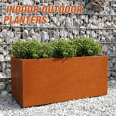 #ad 36x16x12quot; Rectangular Corten Steel Planter Box Flower Pot for Patio Yard Garden $118.67