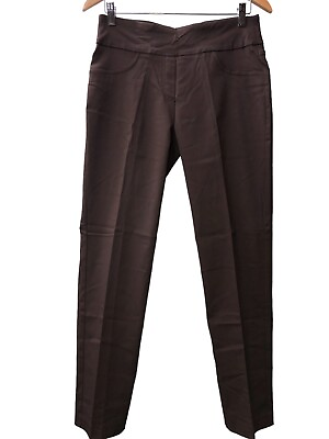 #ad Ruby Rd. Women#x27;s Pull On Solar Millennium Super Stretch Long Pant Size 5 Brown $26.24
