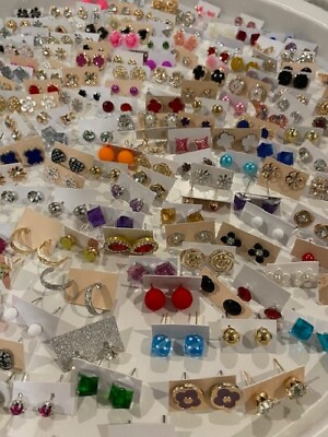 #ad #ad Wholesale Jewelry Lot of 50 New Stud Earrings US Seller $8.50