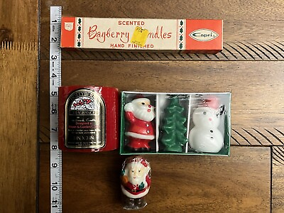#ad Rare Vintage Christmas Candles Hallmark Hollyberry Santa Xmas Tree More $22.22