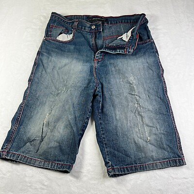 #ad Vtg Southpole Jean Shorts Mens 34 Blue Loose Fit Baggy Denim Y2K Retro High Rise $24.98
