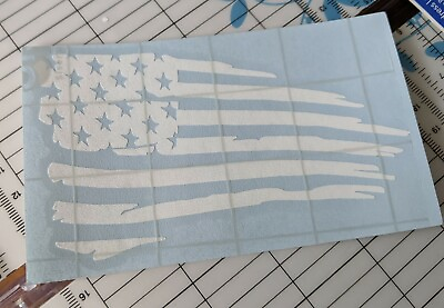 #ad USA Flag Distressed decal sticker vinyl graphic American car truck window $3.05