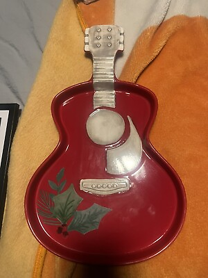 #ad Dolly Parton Red Guitar Platter Rare Hard To Find $80.00