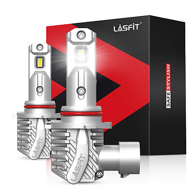 #ad #ad Lasfit 9006 LED Headlight Bulbs Conversion Kit Low Beam 6000K Fanless White 2x $27.99