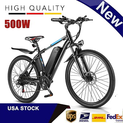 #ad 500W Electric Bike 26 inch City Mountain Bicycle 21 speed Ebike 48V Battery USA $509.99