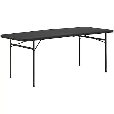 #ad Mainstays 6 Foot Bi Fold Plastic Folding Table Black $54.88