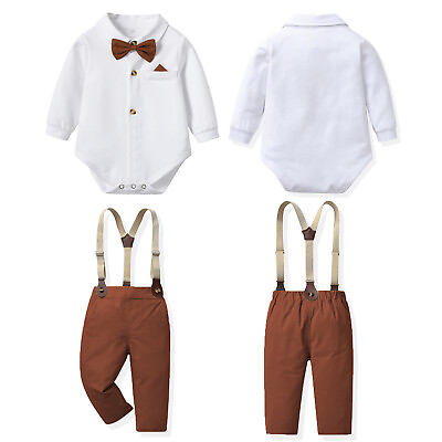 #ad Toddler Boys Formal Dress Sets Carnival Gentleman Suit Celebrations Romper $19.13