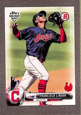 #ad 2017 Topps Bowman Holiday #TH FL Francisco Lindor Rookie RC Turkey SP # 35 $29.99