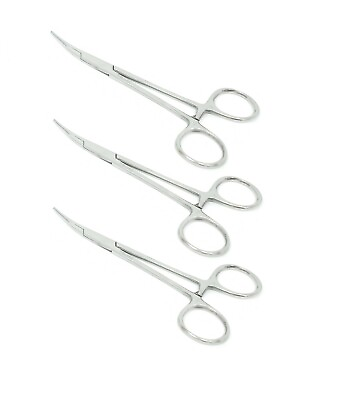 #ad 3 Premium Mosquito Locking Hemostat Forceps 5quot; Curved For Surgical amp; Dental Use $5.99