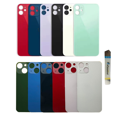 #ad Big Hole Back Glass Replacement Cover For iPhone 13 12 11 Pro Max XR XS SE X 8 7 $8.23