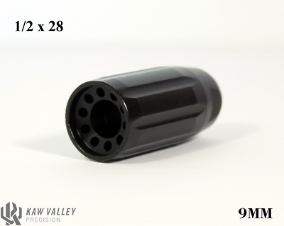 #ad Kaw Valley Precision 9MM 1 2x28 Black Linear Comp $44.95