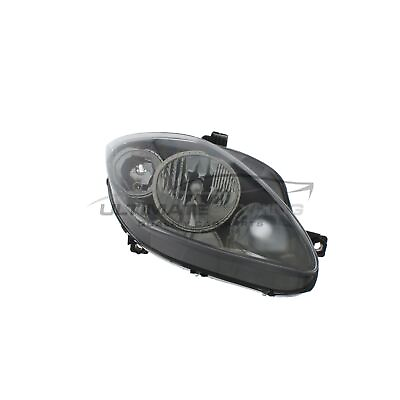 #ad Headlight Seat Leon 2005 2009 Black Inner Halogen Headlamp Drivers Side Right GBP 80.85