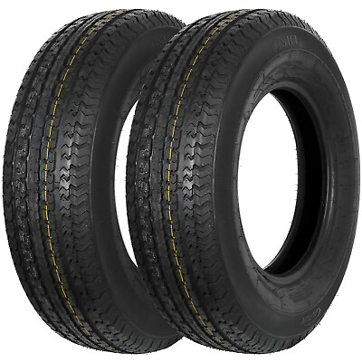 #ad Set of 2 Radial Trailer Tire ST205 75R14 8 Ply 205 75 14 Load Range D LRD $119.99