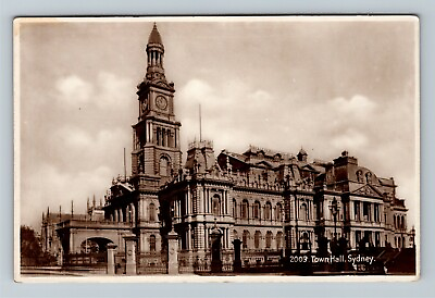 #ad RPPC Sydney New South Wales Australia Town Hall Vintage Postcard $6.99
