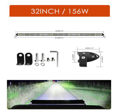 #ad 30#x27;#x27; Led Light Bar Offroad Slim Spot Flood LED Bar 12V 24V Driving Fog Lights $46.49