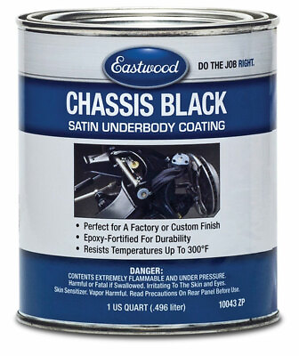 #ad Eastwood Chassis Black Satin Quarts Resists Corrosion Chips Scratches Solvents $47.99