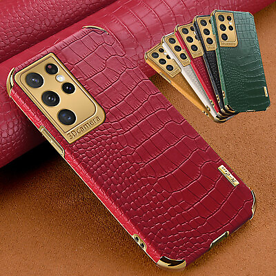 #ad Luxury Leather Phone Case For Samsung Galaxy S22 S21 Note20 Ultra S20 S10Cover $8.27