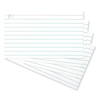#ad Universal 47300 3quot; x 5quot; Ring Index Cards Ruled White 3 PK New $11.56