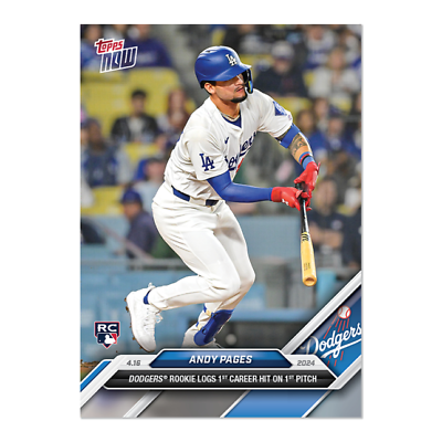 #ad 2024 Topps Now MLB #87 Andy Pages Los Angeles Dodgers RC Presale $5.15
