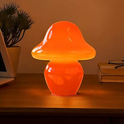 Anykonio Mushroom Lamp Glass Vintage Table Lamp Dimmable 2200 3000 5000K Nigh... $36.65