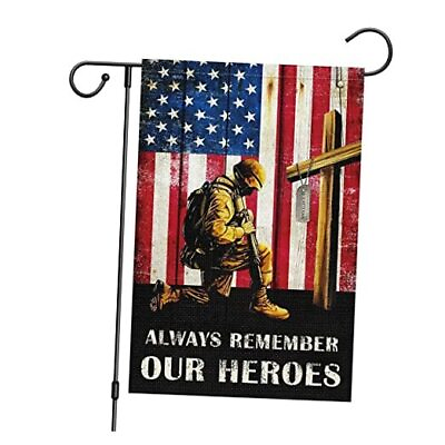 #ad Patriotic Memorial Day USA Garden Flag 12x18 Double Sided Color 12quot; x 18quot; $18.99