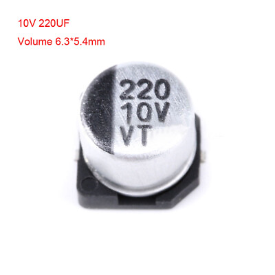 #ad 10PCS SMD Aluminum Electrolytic Capacitor 10V 220UF Volume 6.3*5.4mm SMD Patch $2.19